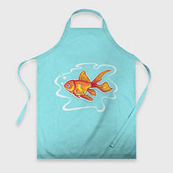 Фартук кулинарный Загадай желание: Золотая рыбка, цвет: 3D-принт