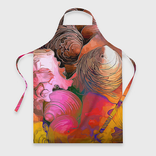 Фартук Стилизованная композиция из океанских ракушек / 3D-принт – фото 1