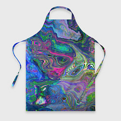 Фартук кулинарный Цветные волновые разводы, цвет: 3D-принт