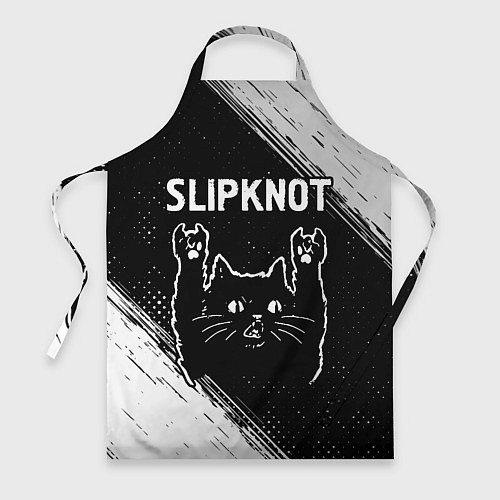 Фартук Группа Slipknot и рок кот / 3D-принт – фото 1
