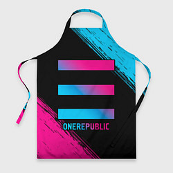 Фартук кулинарный OneRepublic - neon gradient, цвет: 3D-принт