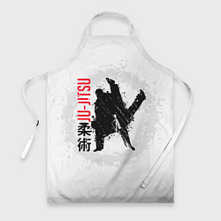 Фартук кулинарный Jiu jitsu splashes logo, цвет: 3D-принт