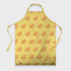 Фартук кулинарный Апельсин Паттерн - Желтая версия, цвет: 3D-принт