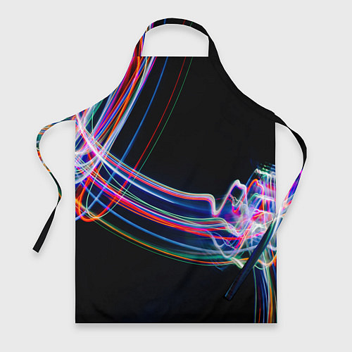 Фартук Неоновые линии во тьме / 3D-принт – фото 1