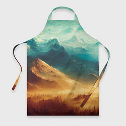 Фартук кулинарный Завораживающий горный вид - рисунок, цвет: 3D-принт