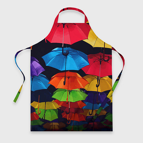 Фартук Разноцветные зонтики - композиция / 3D-принт – фото 1