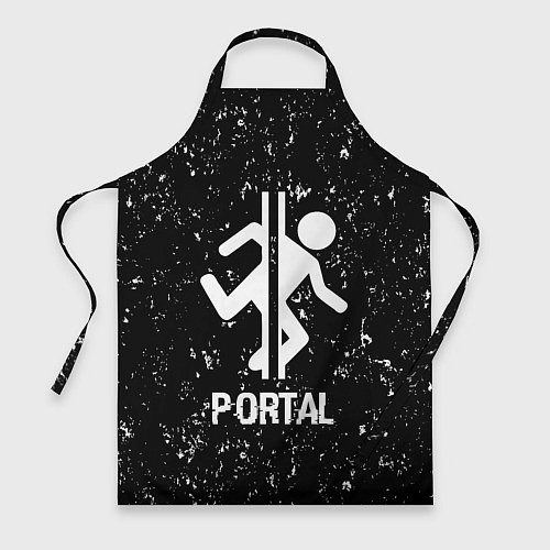 Фартук Portal glitch на темном фоне / 3D-принт – фото 1