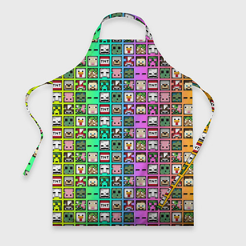 Фартук Minecraft characters neon / 3D-принт – фото 1