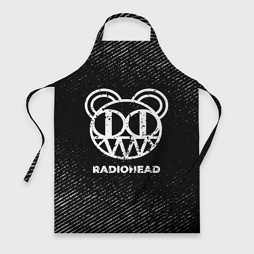 Фартук Radiohead с потертостями на темном фоне / 3D-принт – фото 1