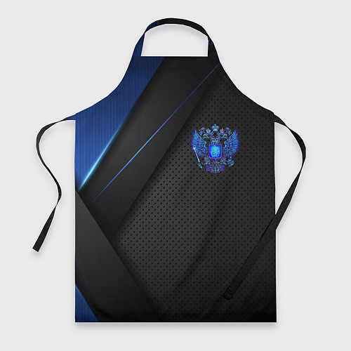 Фартук Черно-синий герб России / 3D-принт – фото 1