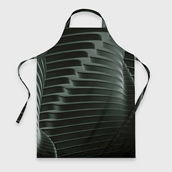Фартук кулинарный Наноброня - чёрные волнообразные пластины, цвет: 3D-принт