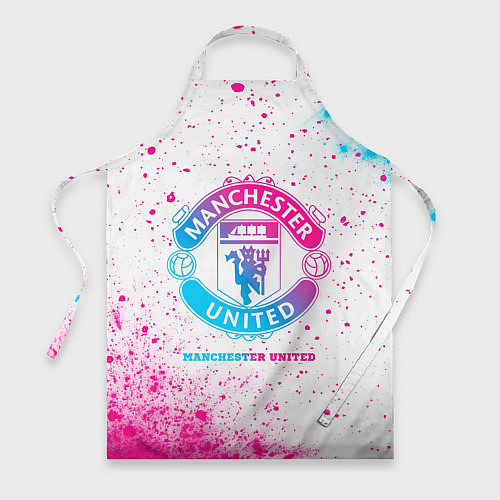 Фартук Manchester United neon gradient style / 3D-принт – фото 1