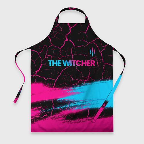 Фартук The Witcher - neon gradient: символ сверху / 3D-принт – фото 1