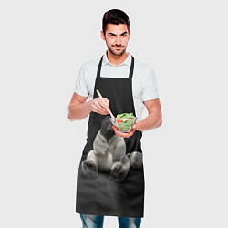Фартук кулинарный Медведь в костюме ростовой куклы, цвет: 3D-принт — фото 2