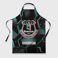 Фартук Everton FC в стиле glitch на темном фоне