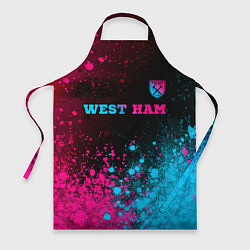 Фартук West Ham - neon gradient: символ сверху