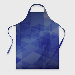 Фартук кулинарный Абстрактные синие прямоугольные фигуры, цвет: 3D-принт
