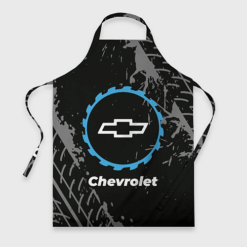 Фартук Chevrolet в стиле Top Gear со следами шин на фоне / 3D-принт – фото 1