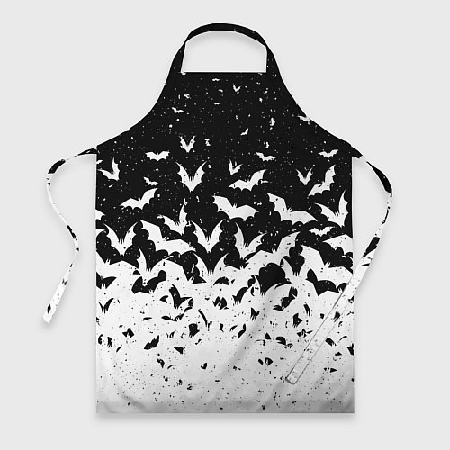 Фартук Black and white bat pattern / 3D-принт – фото 1