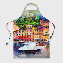 Фартук кулинарный Картина красочный город, цвет: 3D-принт