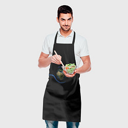 Фартук кулинарный Планета Земля в руках человека, цвет: 3D-принт — фото 2