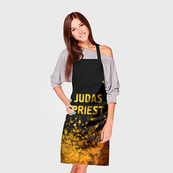 Фартук кулинарный Judas Priest - gold gradient: символ сверху, цвет: 3D-принт — фото 2