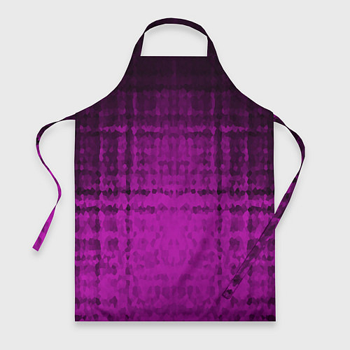 Фартук Абстрактный мозаичный черно - пурпурный узор / 3D-принт – фото 1