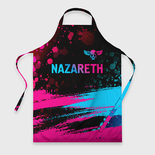 Фартук Nazareth - neon gradient: символ сверху / 3D-принт – фото 1