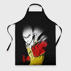 Фартук кулинарный Ванпанчмен -человек с красными кулаками, цвет: 3D-принт
