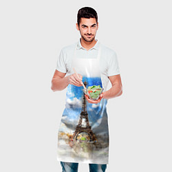 Фартук кулинарный Париж Эйфелева башня рисунок, цвет: 3D-принт — фото 2