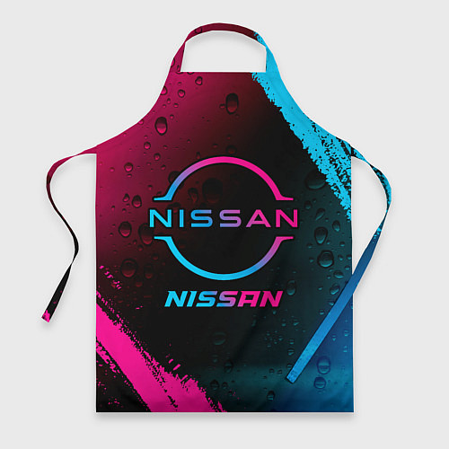 Фартук Nissan - neon gradient / 3D-принт – фото 1