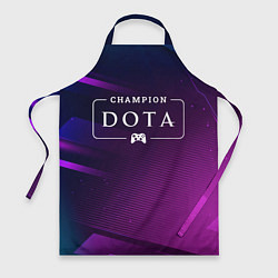 Фартук кулинарный Dota gaming champion: рамка с лого и джойстиком на, цвет: 3D-принт