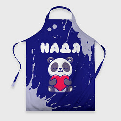 Фартук кулинарный Надя панда с сердечком, цвет: 3D-принт