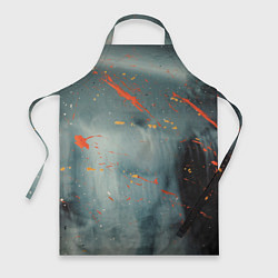 Фартук кулинарный Абстрактное множество костюмов в тумане и краски, цвет: 3D-принт