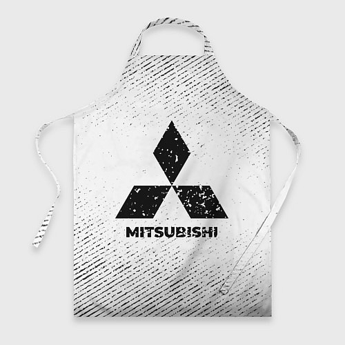 Фартук Mitsubishi с потертостями на светлом фоне / 3D-принт – фото 1