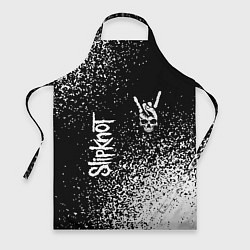 Фартук кулинарный Slipknot и рок символ на темном фоне, цвет: 3D-принт