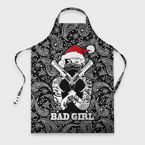 Фартук Bad girl with guns in a bandana / 3D-принт – фото 1