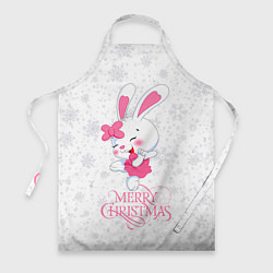Фартук кулинарный Merry Christmas, cute bunny, цвет: 3D-принт
