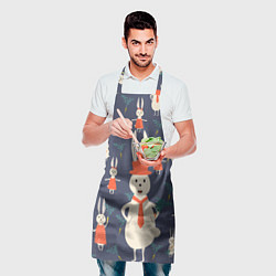 Фартук кулинарный Семья крольчат, цвет: 3D-принт — фото 2
