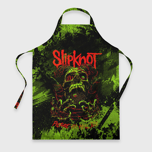 Фартук Slipknot green череп / 3D-принт – фото 1
