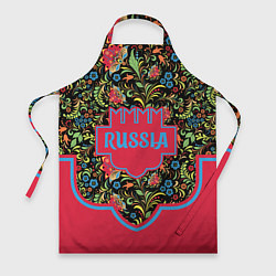 Фартук кулинарный Россия-красивая страна цветов и узоров, цвет: 3D-принт