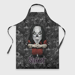 Фартук кулинарный Slipknot серый абстрактный фон, цвет: 3D-принт