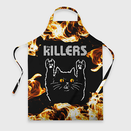 Фартук The Killers рок кот и огонь / 3D-принт – фото 1