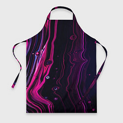 Фартук кулинарный Фиолетовые линии песка во тьме, цвет: 3D-принт