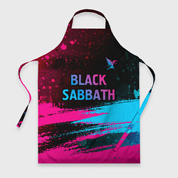 Фартук Black Sabbath - neon gradient: символ сверху