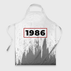 Фартук кулинарный 1986 - в красной рамке на светлом, цвет: 3D-принт