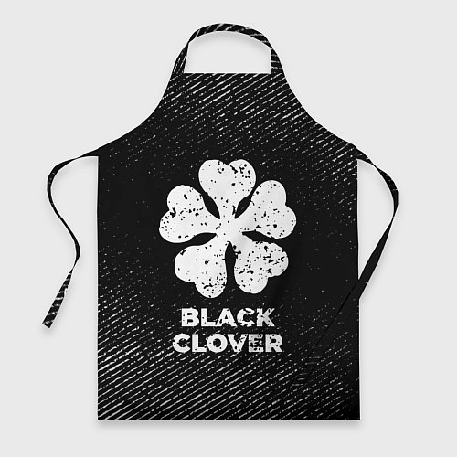 Фартук Black Clover с потертостями на темном фоне / 3D-принт – фото 1