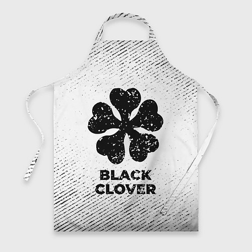 Фартук Black Clover с потертостями на светлом фоне / 3D-принт – фото 1