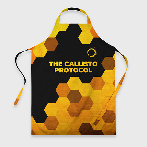 Фартук The Callisto Protocol - gold gradient: символ свер / 3D-принт – фото 1
