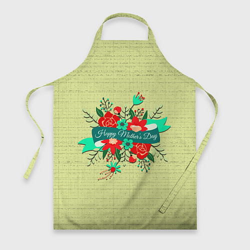 Фартук Happy Mothers Day - букет / 3D-принт – фото 1